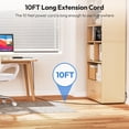 thumbnail image 5 of Cable de extensión de protección contra sobretensiones, NTONPOWER 4000J Regleta de protección contra sobretensiones con 12 salidas y 4 puertos USB (2USB C), extensor de salida de 3 lados, cable de ext, 5 of 5