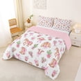 thumbnail image 2 of Manfei Western Cowgirl Theme Full Size Comforter Sets,Pink Ribbon Bowknot Bedding Sets For Kids Girls,Pink Reversible,3 Pieces, 2 of 7
