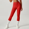 thumbnail image 5 of Outfmvch Women's High Waist Workout Leggings Yoga Pants Women Push Up Yoga Sport Pants Tummy Control Sport Tights Scrunch Butt Lifting Leggings Silm Fit Yoga Pants A1 Red S-L, 5 of 5