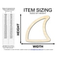 thumbnail image 2 of Unfinished Wood Shark Fin Outline Shape 5" / 1/4", 2 of 3
