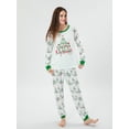 thumbnail image 6 of Elippeo Christmas Pajamas for Family Long Sleeve Tops + String Lights Print Pants Set Sleepwear, 6 of 10