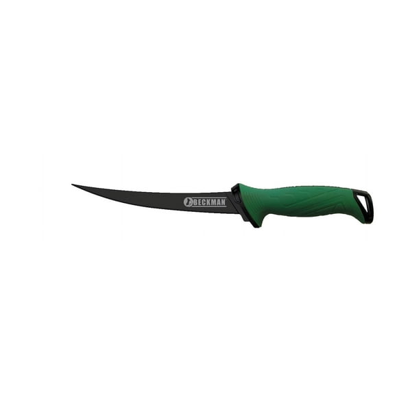 Beckman Fillet Knife 7" 420J2 Stainless Blade and Ergonomic Soft Grip Handle,Green
