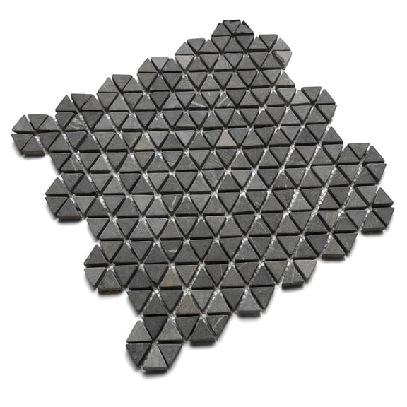 CNK Dark Grey & Grey Triangles Hexagon Marble Mosaic Tile