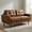 Light Brown, variant on 65" Modern Minimalist Two-Seater Sofa with Breathable Fabric & Solid Wood Legs, for Living Room Apartment, Light Brown