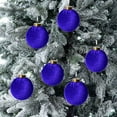 thumbnail image 7 of Velvet Ornaments for Christmas Tree Decorations - Royal Blue Xmas Ball Ornament for Indoor Holiday Decor - Shatterproof Christmas Bulbs Ornaments 80mm 3.15inch - Pack of 12, 7 of 7