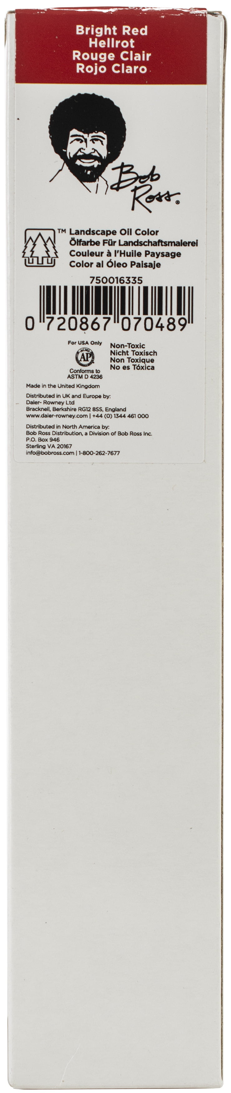 Bob Ross Oil Paint, 200ml Tube, Bright Red