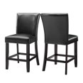 thumbnail image 1 of Steve Silver Carrara Black Faux Leather Counter Chair, 1 of 7