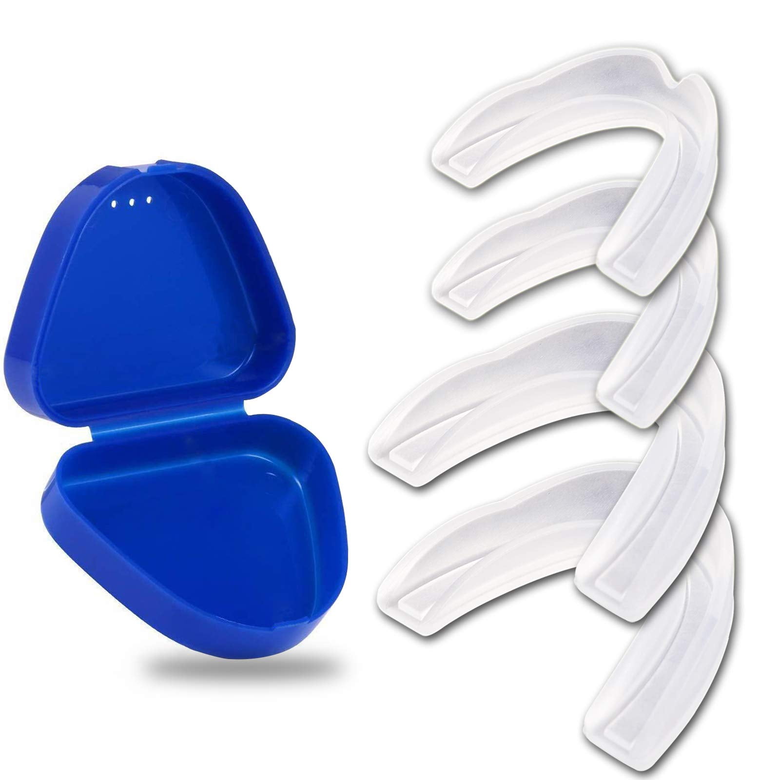 Teeth Grinding Mouth Guard - 2 Small & 2 Large Dental Guards + Case