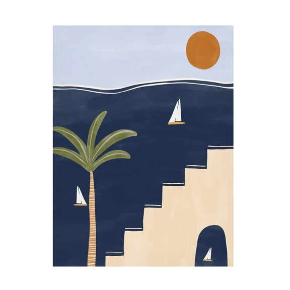 Trademark Fine Art Ivy Green Illustrations Sailboats Canvas Wall Art