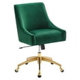 thumbnail image 2 of Modway Discern Performance Velvet Office Chair in Green, 2 of 7