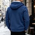 thumbnail image 4 of Enjoytime Fall Winter Hoodies for Men Long Sleeve Zip Up Jacket Fleece Lined Warm Soft Oversized Sweatshirt with Pocket, 4 of 8