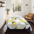 thumbnail image 4 of Yellow Geometric Tapestry for Bedroom Wall Hanging Tapestry, Middle Century Modern Abstract Art Ceiling Backdrop Tapestries Poster Blanket Wall Decor for Teens Room Living Room Dorm 55" x 73", 4 of 8