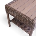 thumbnail image 3 of Wicker Side Table Outdoor Patio Double Layer Coffee Table Square Rattan End Table Storage Shelf Furniture,22"Hx20"Wx20"D, 3 of 5