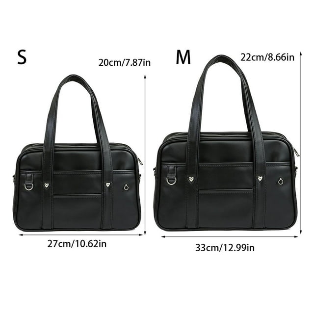 stanreset PU Leather Tote Bag For Daily Fashionaand Practical Choice For Students dark blue medium size