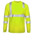 thumbnail image 2 of Mens Class 3 Safety Shirt Long Sleeve High Visibility Reflective Breathable Hi Vis Work Tee Construction Warehouse, 2 of 4