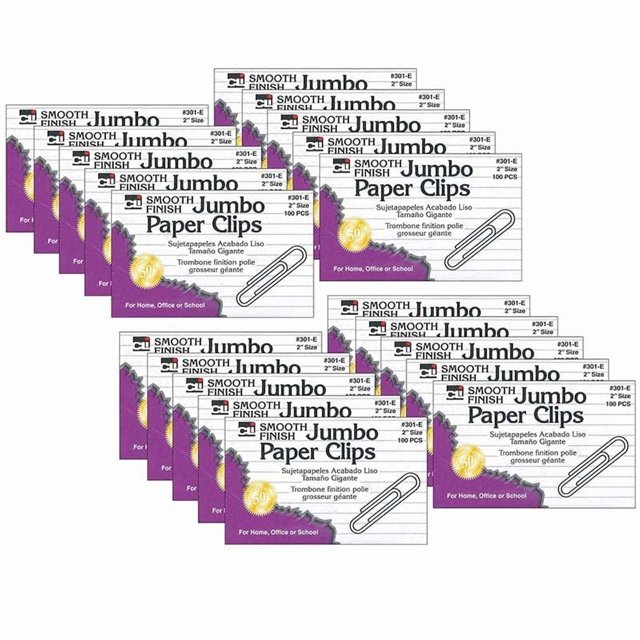 Sujetapapeles Charles Leonard Jumbo Gem niquelados 2000 unidades