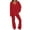 Red, variant on Posijego Fleece Pajama Set for Women 2 Piece Outfit Sleepwear Soft Long Sleeve Tops and Pj Lounge Pants Homewear