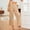 Beige, variant on Generic Pants Casual Pull On Bell Bottom Smocked Elastic Waist Pants
