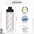 thumbnail image 3 of Lsque Leopard Print Pattern Water Bottle,18oz Sports Insulated Kettle for Cycling Gym Basketball Outdoor, Suitable as a Present, 3 of 7