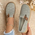 thumbnail image 5 of Samdudou Slip On Shoes for Women Closed Toe Breathable Woven Knit Flats Adjustable Instep Strap Round Toe Casual Outdoor Walking Footwear for Everyday Errands, 5 of 9