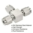 thumbnail image 4 of Unique Bargains 5mm OD Tube 3 Way Tee Union Stainless Steel Quick Connect Compression Fittings, 4 of 5