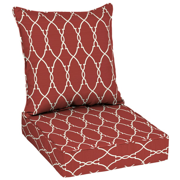 Better Homes Gardens Red Trellis, Home And Garden Patio Chair Cushions
