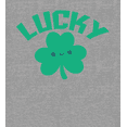 thumbnail image 2 of St. Patrick's Lucky Clover Heather Gray Adult Long Sleeve Hoodie-Medium, 2 of 3