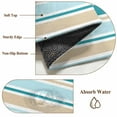 thumbnail image 6 of Round Area Rug 8 Ft, Teal Khaki Striped Washable Non-Slip Circle Carpet for Living Room/Bedroom, Farmhouse Stripes Modern Abstract Art Collection Low-Profile Large Area Rugs for Indoor, 6 of 8