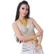 thumbnail image 2 of Vintage Belly Dance Top Sujetador Lentejuelas Granos Clubwear Para Halloween Plateado SM SunniMix Traje de danza del vientre, 2 of 8