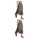 thumbnail image 4 of Sonducket larga dividida Estética Vacaciones Moda Primavera Verano Ropa Club Banquete Disfraces Accesorios Negro XXL Negro XXL 2piezas, 4 of 6