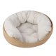 thumbnail image 1 of Cama con cojín para mascotas, tejida a mano, suave, cálida, transpirable, redonda, para gatos y cachorros, cama para todas las estaciones, cama L con almohadilla de algodón a juego, 1 of 5