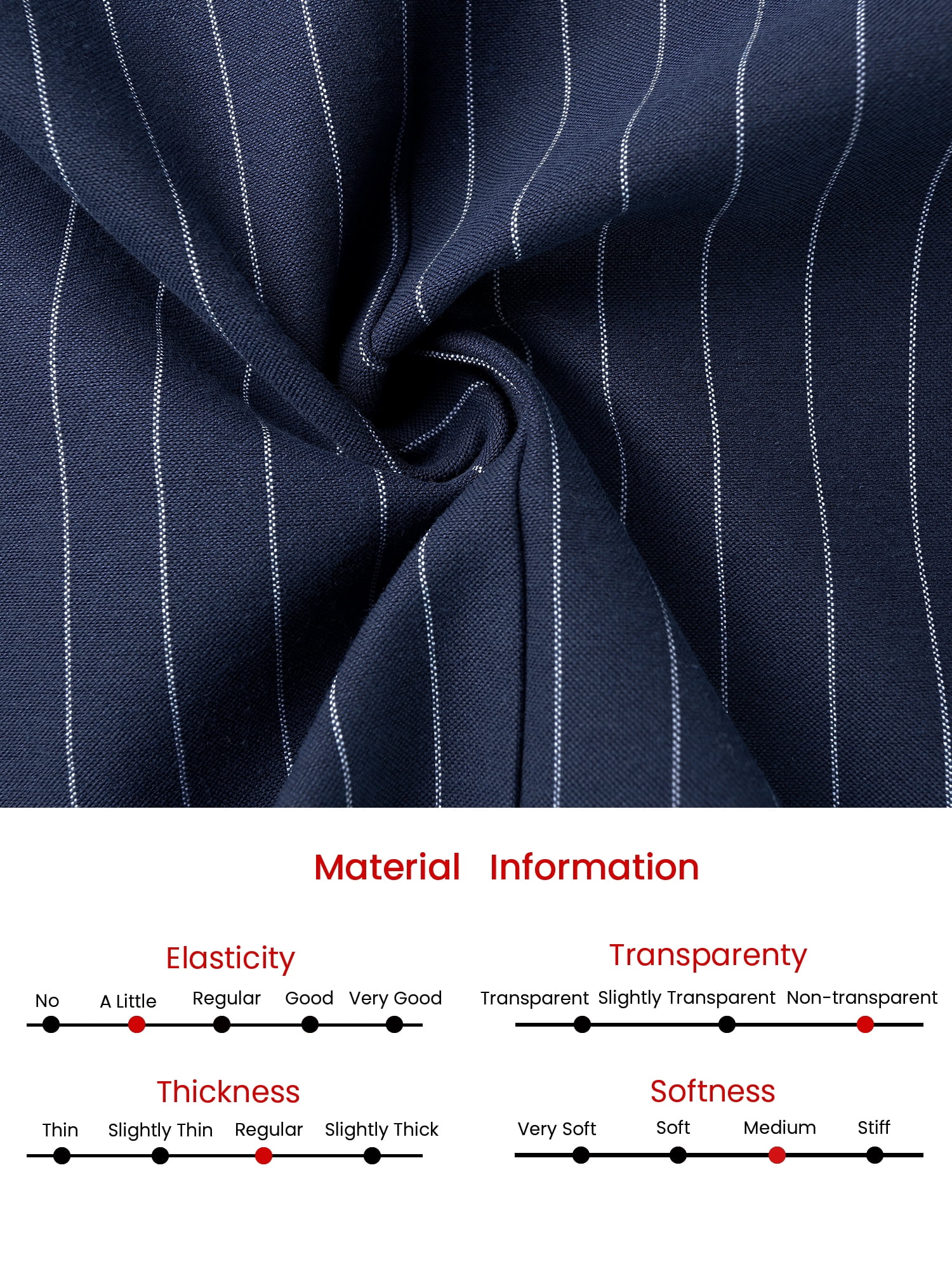 DARING DIVA Women's Striped Lapel Collar Chain Decor Long Sleeve Blazer L Navy Blue