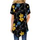 thumbnail image 3 of Gibobby Casual Playera de Manga Corta para Mujer Mujeres Casual manga corta Tops cuello redondo verano suelto Irregular dobladillo Tops camisas Tops(Negro,M), 3 of 5