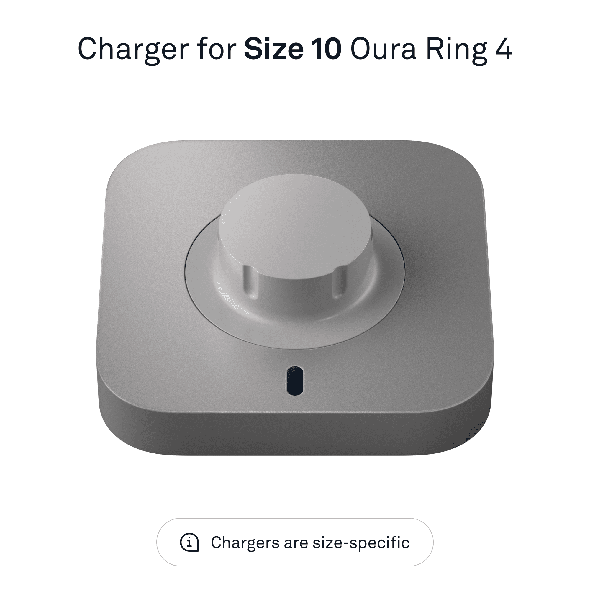 Oura Ring 4 Charger, Size 10, Dock with USB-C Cable, Charges up to 8 Days