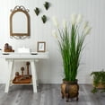 thumbnail image 3 of Nearly Natural 63" Wheat Plume Grass Artificial Plant in Decorative Planter, Green, 3 of 4