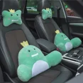 thumbnail image 2 of Almohada para reposacabezas de cuello de automóvil, almohada para el cuello con espuma viscoelástica de alta resiliencia, almohada transpirable de terciopelo para apoyar la cabeza y el cuello para dor, 2 of 5