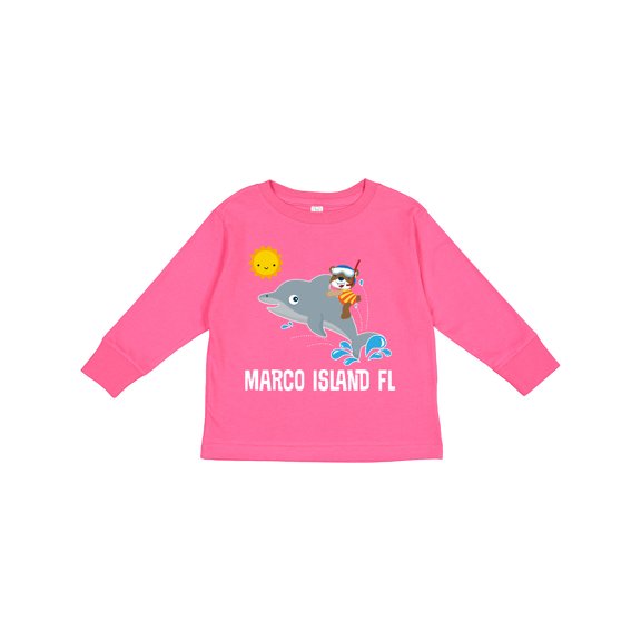 Inktastic Marco Island Florida Vacation Boys or Girls Long Sleeve Toddler T-Shirt