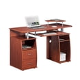 thumbnail image 4 of Scranton & Co Transitional Wood Computer Desk with Keyboard Tray in Mahogany, 4 of 8