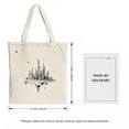 thumbnail image 3 of Stylish Canvas Tote Bag with Vibrant Orange and Pink Splash Design - Perfect for Shopping Travel and Parties, 3 of 4