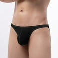 thumbnail image 2 of kpoplk Men's Briefs Low Rise Wide Waistband Bikini Soft Underwear Black,M, 2 of 5