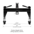 thumbnail image 4 of 3 Point Quick Hitch, 3000lbs 3-Pt Trailer Hitch Attachments with 2" Receiver Adaptation, Reinforced Design, 4 of 7