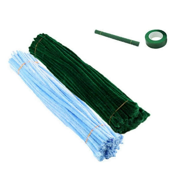 Chenille Stems Pipe Cleaners for DIY Crafts, Bendable Wire Flower Art Project Kit