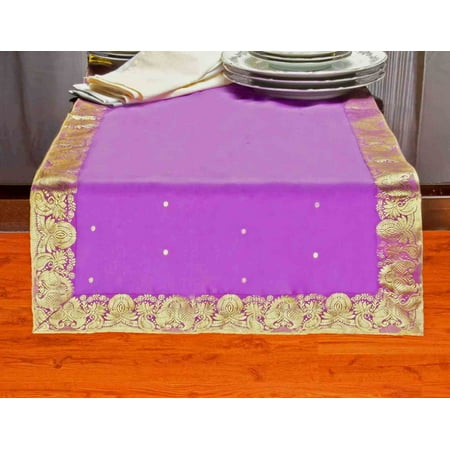 

Lavender - Hand Crafted Table Runner (India) - 18 X 108 Inches