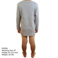 thumbnail image 4 of Youth Boys Cotton Long Sleeve Crew Neck Tee Shirts, Off White Grey, Youth Small, 4 of 7
