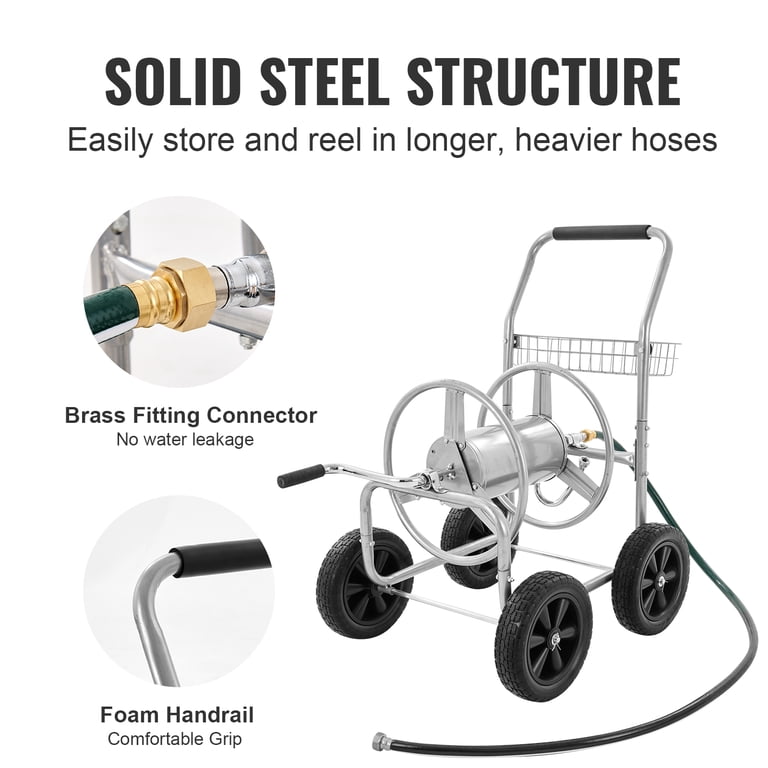KFFKFF Heavy Duty Hose Reel Cart 300ft with Basket photo 6