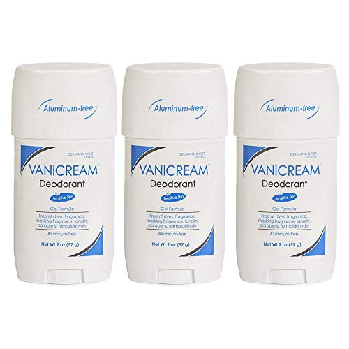 Vanicream Aluminum Free Deodorant, Gel Formula, Fragrance Free For Sensitive Skin 2 Oz (3 Pack
