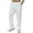 White, variant on Wyobmus Mens Casual Linen Pants Loose Fit Elastic Drawstring Waist Straight Leg Pants Summer Pure Color Beach Pants S-2X White