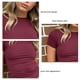 thumbnail image 5 of Mujeres crewneck camiseta suave piel transpirable manga corta Tops para diario al aire libre, 5 of 5