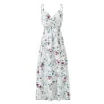 thumbnail image 2 of Womens Print Sleeveless Holiday Party Floral Print Long Dress, 2 of 3