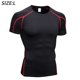 thumbnail image 2 of Camisas de compresión de manga corta Cool Dry para hombre, paquete de 2 camisetas deportivas de capa base, camisa de entrenamiento atlético - negro, 2 of 6